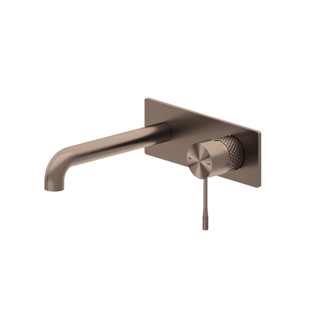 Nero Opal Wall Basin/Bath Mixer - Brushed Bronze