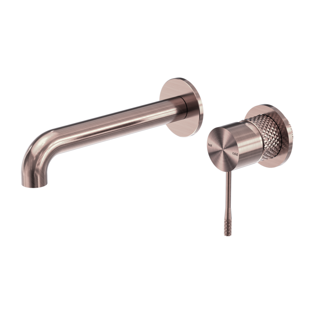 Nero Opal Wall Basin / Bath Mixer Separate Back Plate - Brushed Bronze - Wellsons