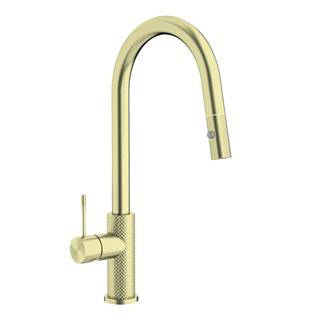 Nero Opal Pull Out Sink Mixer - Brushed Gold