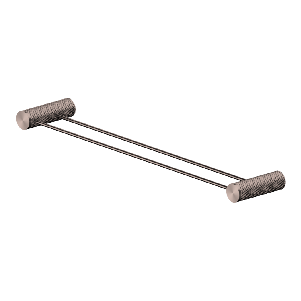 Nero Opal Double Towel Rail 600mm - Brushed Bronze