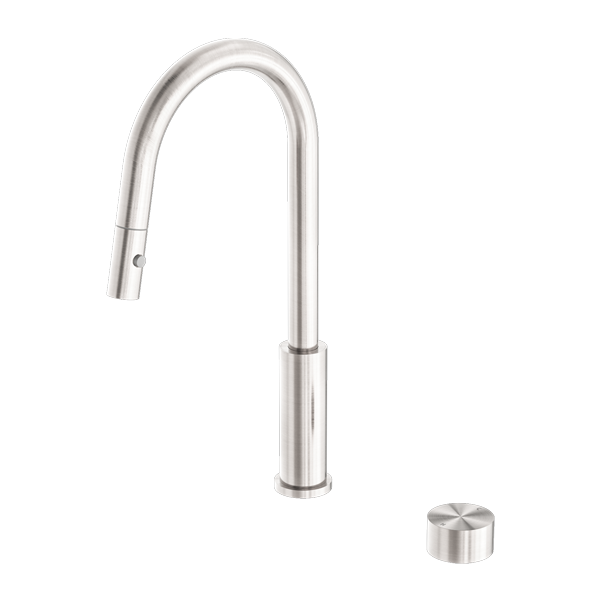 Nero Kara Progressive Pull Out Kitchen Mixer - Brushed Nickel