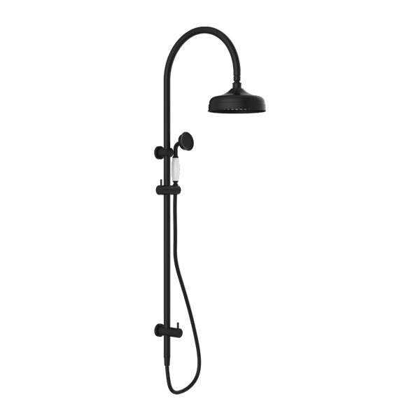 Nero York Twin Shower With Metal Shower - Matte Black