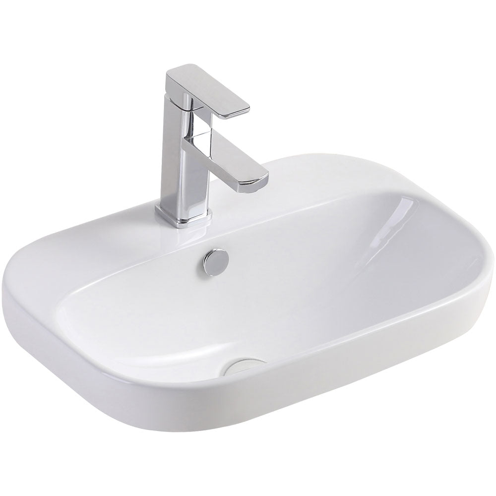 Fienza Parisa Semi-Inset Basin - Gloss White