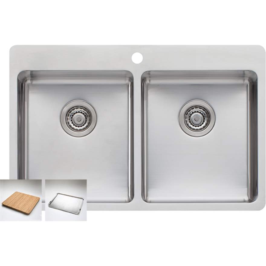 Oliveri Sonetto Double Bowl Topmount Sink