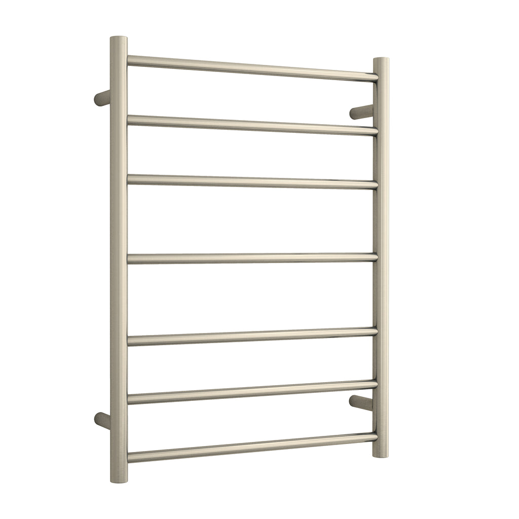 Thermogroup 7 Bar Round Ladder Heated Towel Ladder - Brushed Nickel