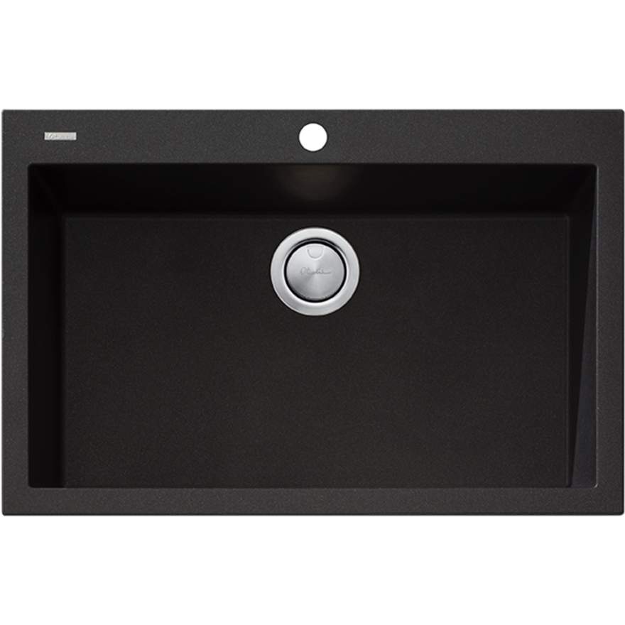 Oliveri Santorini Black Mega Bowl Topmount Sink