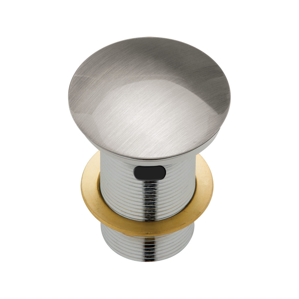 Fienza Metal Cap Pop-Up Waste with Overflow 32mm - Brushed Nickel