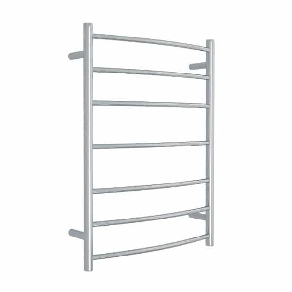 Thermogroup 7 Bar Curved Round Ladder Heated Towel Rail - Stainless Steel - Wellsons