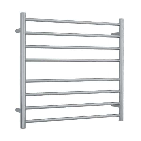 Thermogroup 8 Bar Straight Round Ladder Heated Towel Rail - Stainless Steel - Wellsons