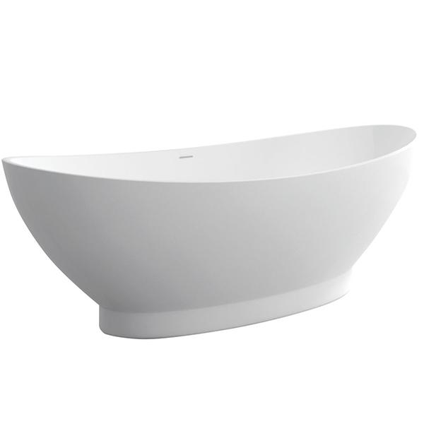 Fienza Antonia Freestanding Stone Bath 1550mm - Matte White - Wellsons