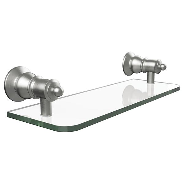 Fienza Lillian Glass Shelf - Brushed Nickel - Wellsons