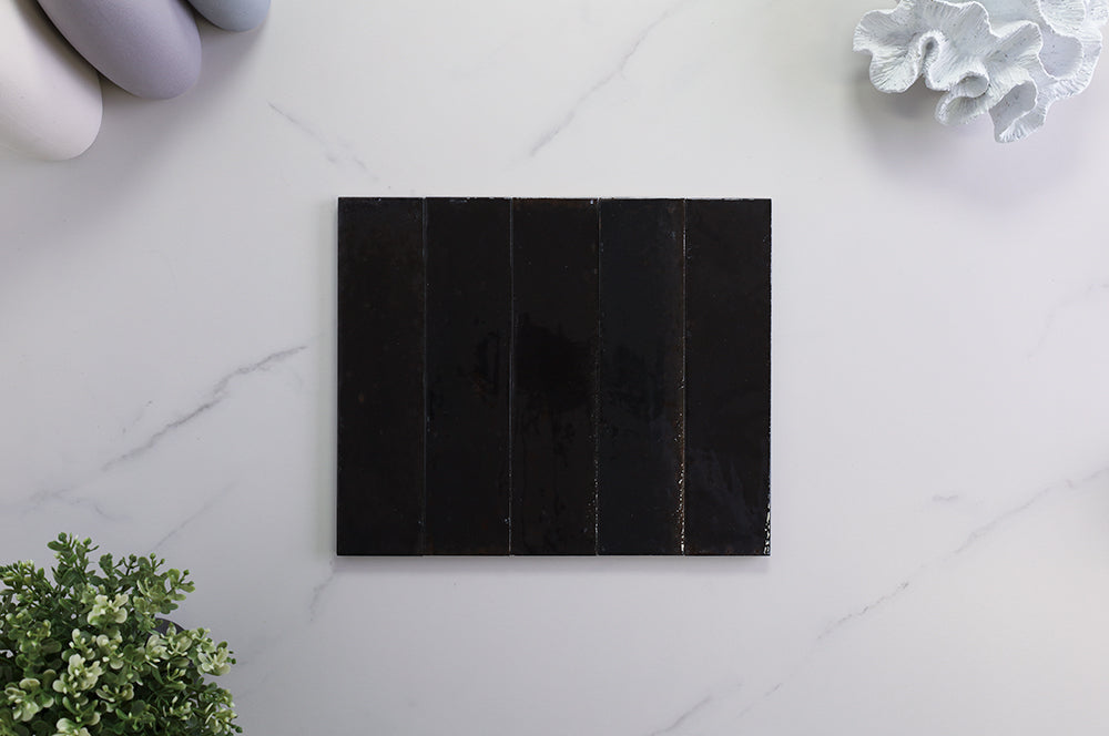 Wilton Black Gloss Subway Tile