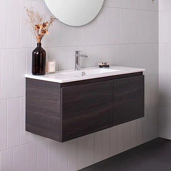 ADP Glacier Ensuite Door and Drawer Slim Vanity with Ceramic Top - Lite