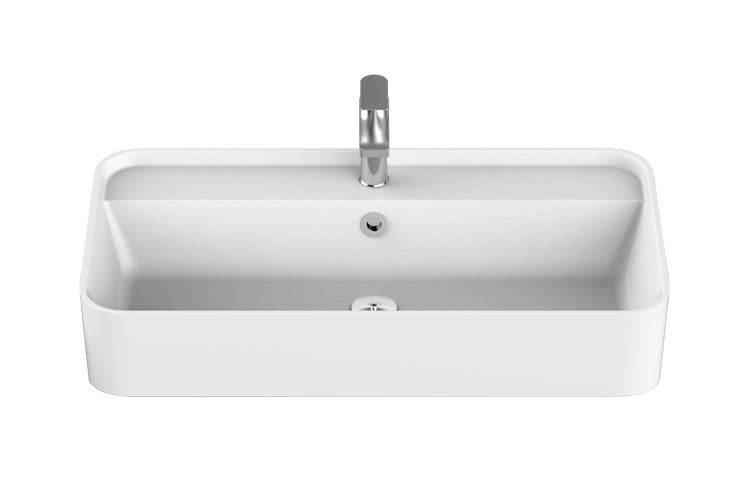 ADP Miya 750 Semi-Recessed Basin - Gloss White - Wellsons