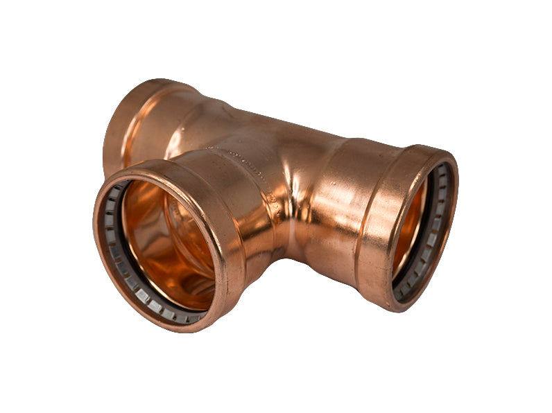 Copper Press Equal Tee Water 100MM - Wellsons