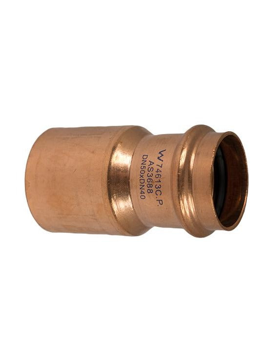 Copper Press Fitting Reducer Water 50MM X 40MM - Wellsons