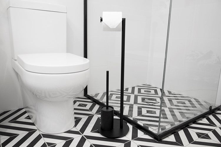 ADP Staten Freestanding Toilet Caddy - Matte Black - Wellsons