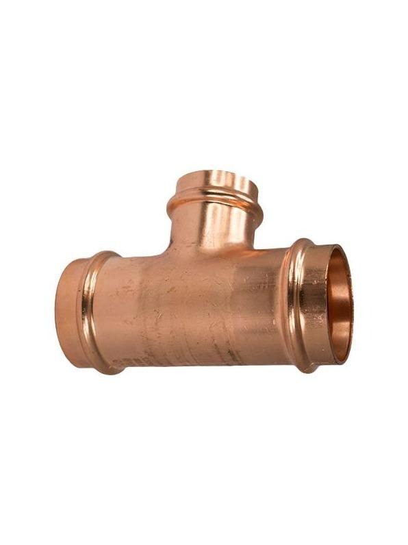 Copper Unequal Tee Water 40MM X 40MM X 20MM - Wellsons