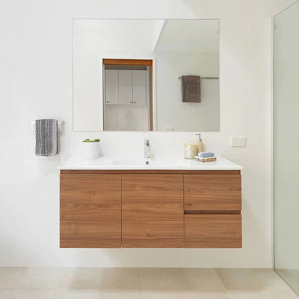 ADP Glacier Door and Drawer Twin Vanity With Ceramic Top - Lite